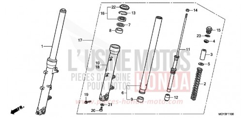 FRONT FORK VFR800XD de 2013